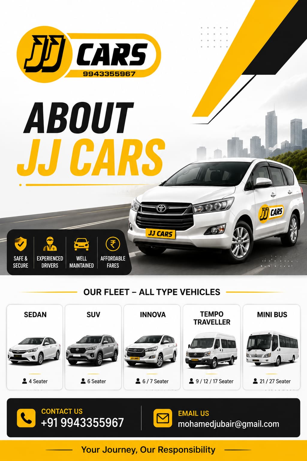 JJ Cars Taxi Service Madurai